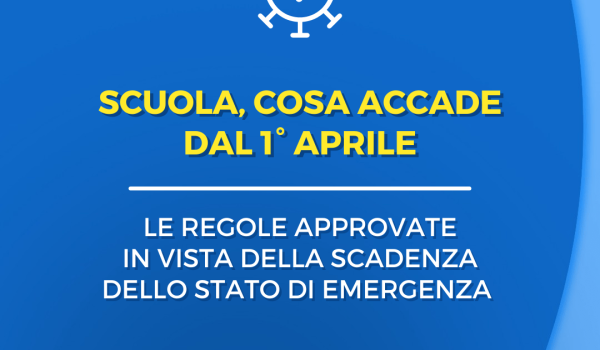 Cosa accade a scuola dal 1° aprile?