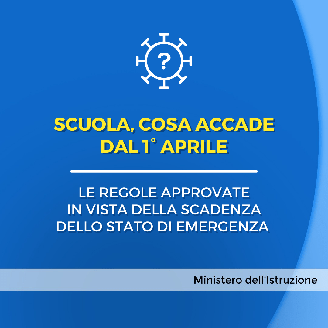 Cosa accade a scuola dal 1° aprile?