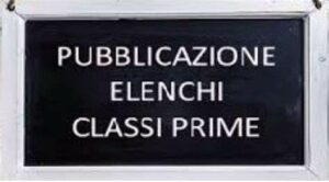 Pubblicazione elenchi classi prime